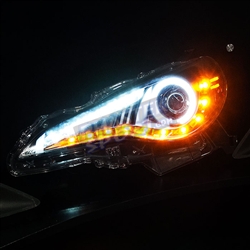 2013 Scion FRS / Subaru BRZ LED Headlights - Black by Spyder
