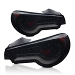 2013 2014 Scion FRS / Subaru LED Tail Lights - Black with Smoked Lens  by Winjet