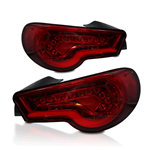 2013 2014 Scion FRS / Subaru LED Tail Lights - Chrome with Red Lens by Winjet