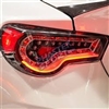Winjet LED Tail Lights - Black with Clear Lens :: 2013-2014 Scion FR-S / Subaru BRZ