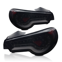 2013 2014 Scion FRS / Subaru LED Tail Lights - Black with Smoked Lens  by Winjet